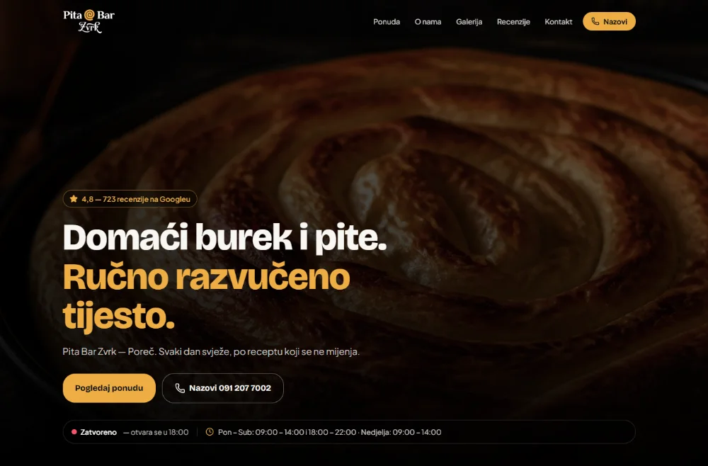 Pita Bar Zvrk — Restorani