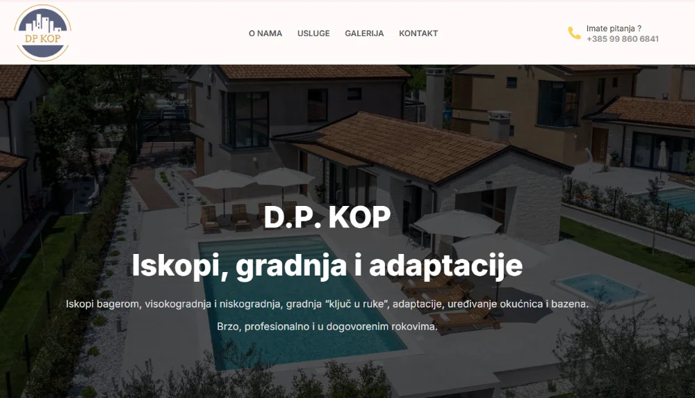 DP Kop — Web stranica